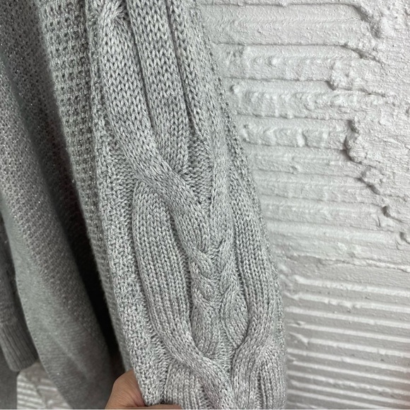 NYDJ Draped Wool Blend Cardigan Gray Size S/M - Picture 5 of 14